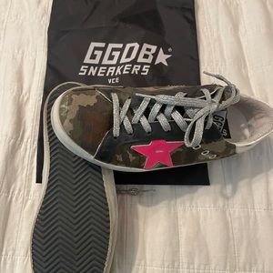 Camouflage Golden Goose sneakers like new barely worn. Size 38